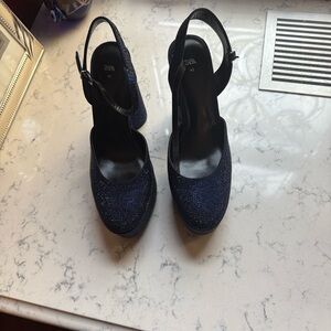 Zara Women's Blue Platform Heels